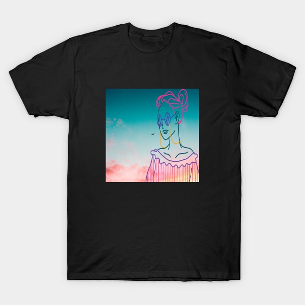 Me in a sunset sky T-Shirt by Shineyarts